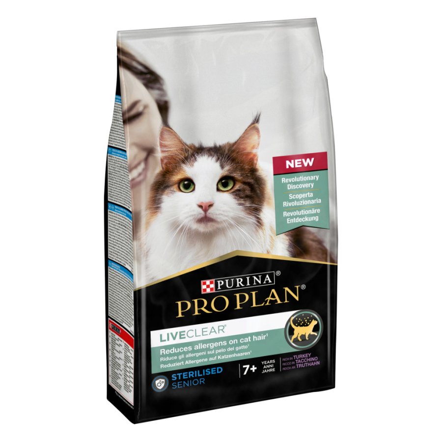 Pro Plan LiveClear 7+ Hindili Alerjen Azaltan Kısırlaştırılmış Yaşlı Kedi Maması 1,4kg